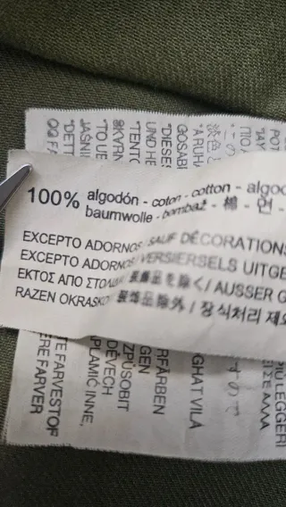 Chaqueta militar verde con parches Talla S