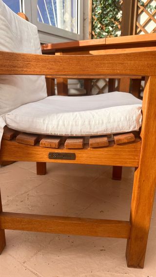 Mesa y 4 Sillas Teka Terraza