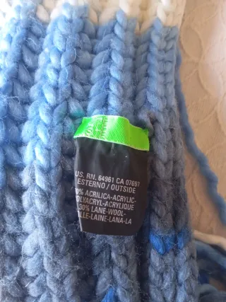 Bufanda de lana azules