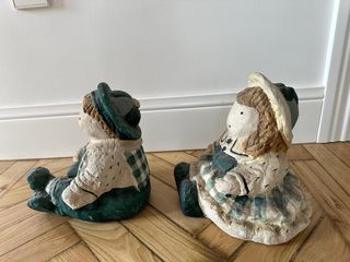 Pareja Figuras Decorativas Infantiles Vintage