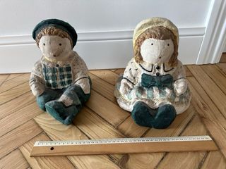 Pareja Figuras Decorativas Infantiles Vintage