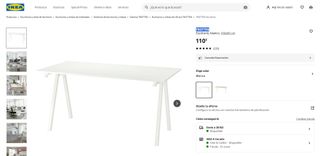 Mesa de IKEA TROTTEN blanca