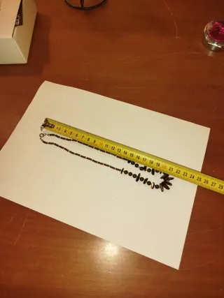 Collana in vetro marrone e oro