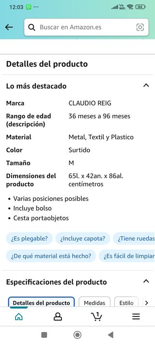 Cochecito de muñecas CITY VARIO