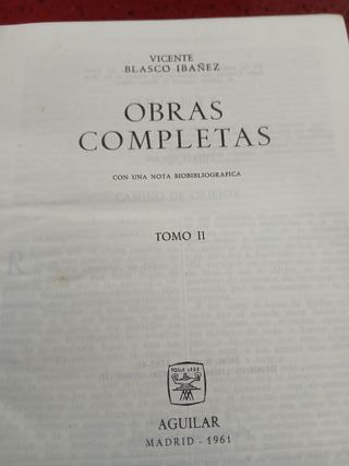 2 libros Vicente Blasco Ibañez