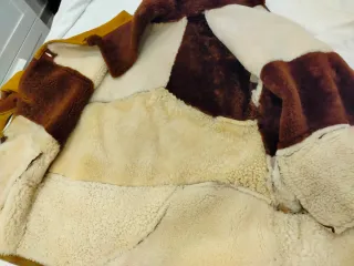 Cappotto Shearling Beige/Marrone