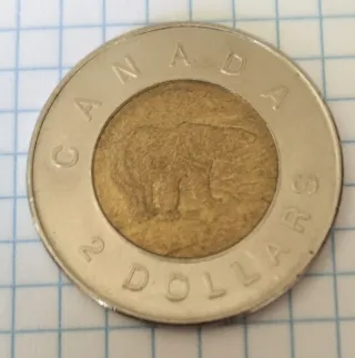 8 monete da 2 dollari canadesi Toonies 1996-2008