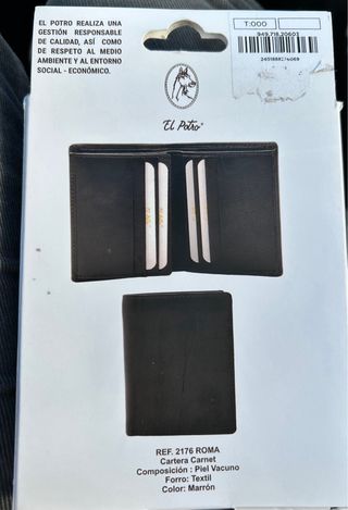 Cartera de piel El Potro para hombre