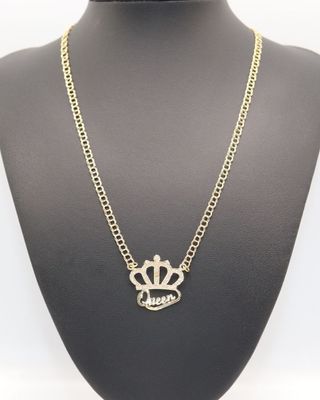 GARGANTILLA CORONA QUENN GRANDE. Oro 18k.