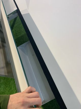 Mesa de oficina grande metálica