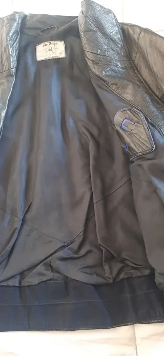 Chaqueta Negra Cuero Talla M