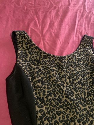 Vestido Animal Print Beige y Negro