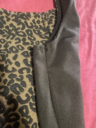 Vestido Animal Print Beige y Negro