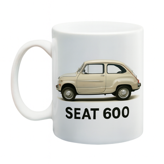 Lote 4 Tazas: Seat 600, Citroën 2CV, Mini Cooper