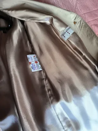 Abrigo de piel beige señora