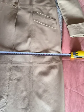 Abrigo de piel beige señora