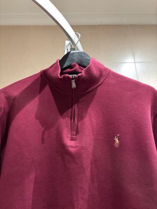 Polo Ralph Lauren Jersey Rojo Media Cremallera