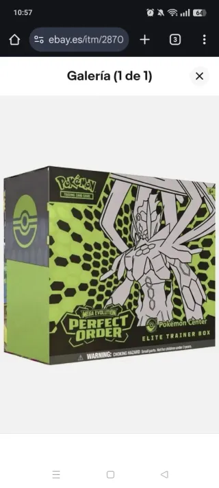 ETB Pokémon Perfect Order Pokémon center