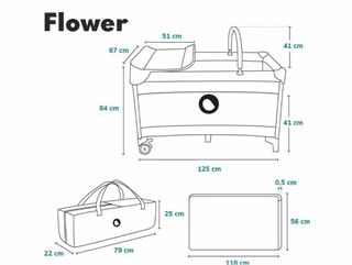 Cuna de viaje con colchon