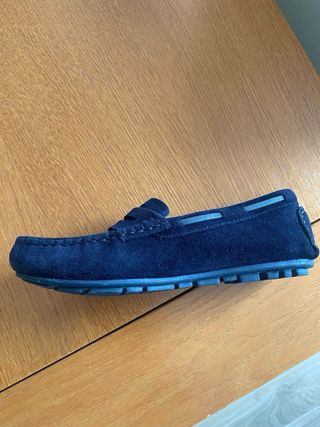 Mocasines Serraje Azul Marino Niño Tizzas Talla 35