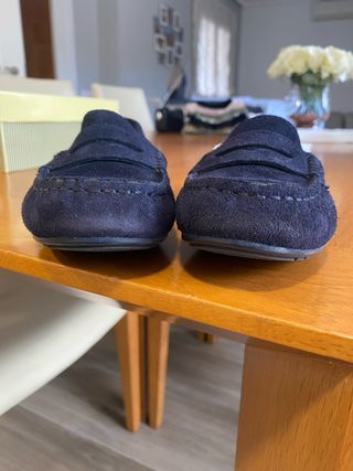 Mocasines Serraje Azul Marino Niño Tizzas Talla 35