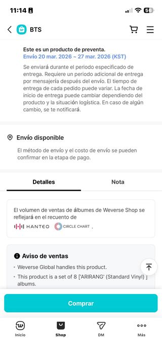 Vinilo BTS Arirang Kpop , JHope