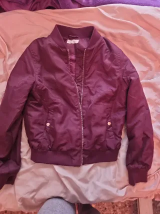 Chaqueta bomber adolescente morada