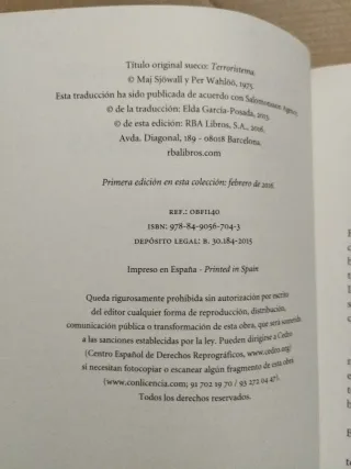 Los terroristas: Serie Martin Beck X