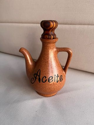 Set de Aceite y Vinagre de Cerámica Vintage 1980.