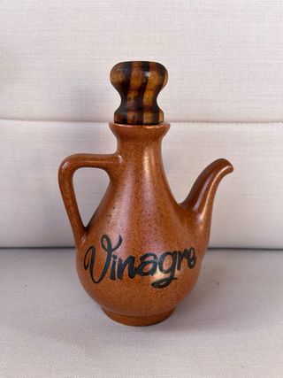 Set de Aceite y Vinagre de Cerámica Vintage 1980.