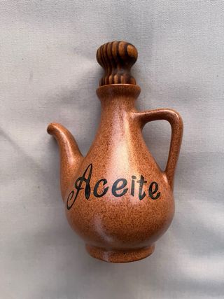 Set de Aceite y Vinagre de Cerámica Vintage 1980.