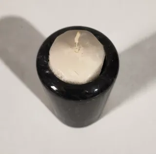 Frammenti di notte - portacandela in marmo nero