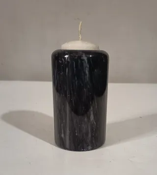 Frammenti di notte - portacandela in marmo nero