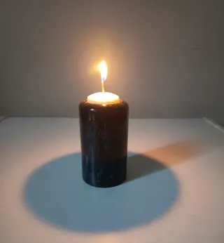 Frammenti di notte - portacandela in marmo nero