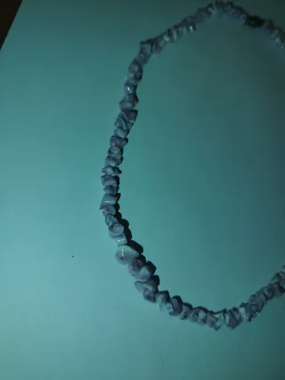 Collana vintage perline rosa e viola