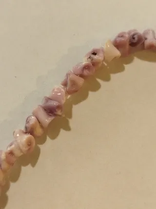 Collana vintage perline rosa e viola