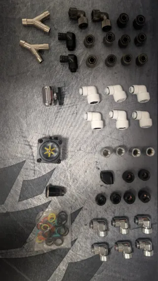 Racores refrigeración líquida. Individual o junto