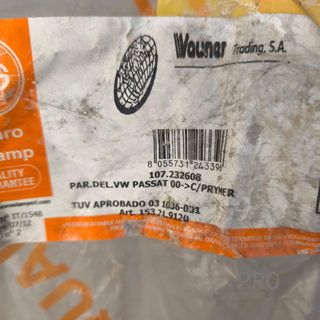 PARAGOLPES DELANTERO VOLSKWAGEN PASSAT NUEVO 107232608