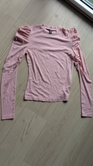 Camiseta rosa manga abullonada Talla M