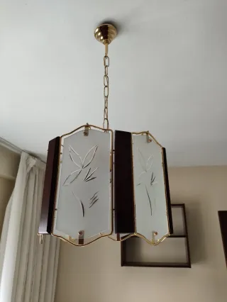 Lámpara de techo de cristal