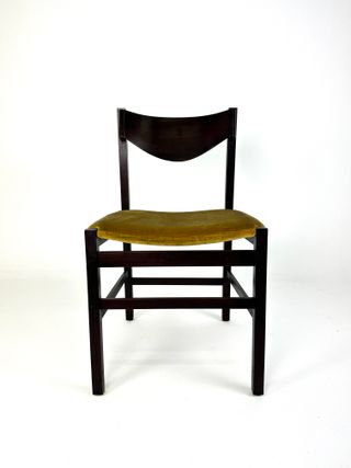 Set 6 sedie vintage velluto e legno