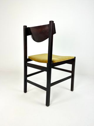 Set 6 sedie vintage velluto e legno