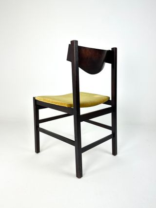 Set 6 sedie vintage velluto e legno