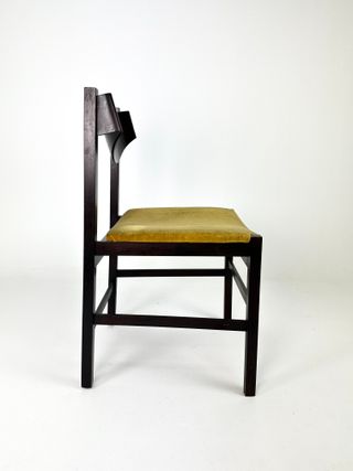 Set 6 sedie vintage velluto e legno