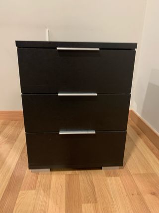 2 Mesitas de Noche Negras