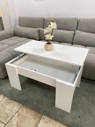 Mesa de centro elevable blanca nueva