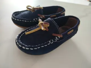 Mocasines niño talla 22 azul marino