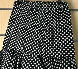 Falda flamenca volantes lunares talla 8