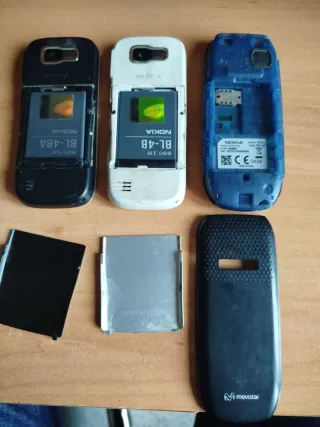 2 Nokia 2630 y 1616 (Negro, Blanco)