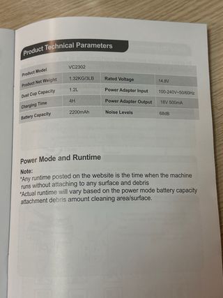 Aspiradora VACTechPro 48000Pa 550W 70Min 807MC Ref